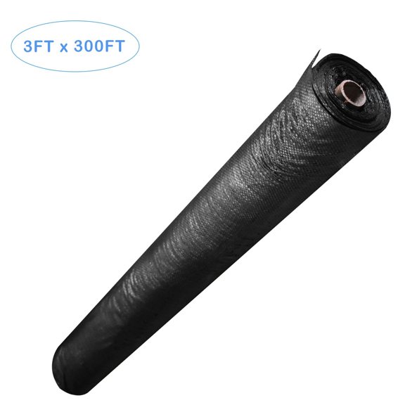 Weed Barrier, Heavy-Duty Garden Weed Landscape Fabric Durable Polypropylene Cloth for Gardening, Soil Erosion Control, and UV stabilized (3FT x 300FT)