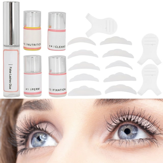 Set Agente De Fijación Permanente De Pestañas Pegamento Líquido Nutritivo Kit De Permanente De Pestañas Juego De Herramientas Para Rizar