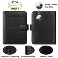 thumbnail image 2 of Funda de piel Airtag para pasaporte, con bloqueo RFID, artículos esenciales de viaje, accesorios de equipaje imprescindibles para viajar (118 #Black), 2 of 9