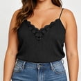 thumbnail image 4 of Perfectbot Women's Plus Size Lace Trim V-Neck Cami, Flowy Casual Spaghetti Strap Tank Top Sizes L-4X, 4 of 6