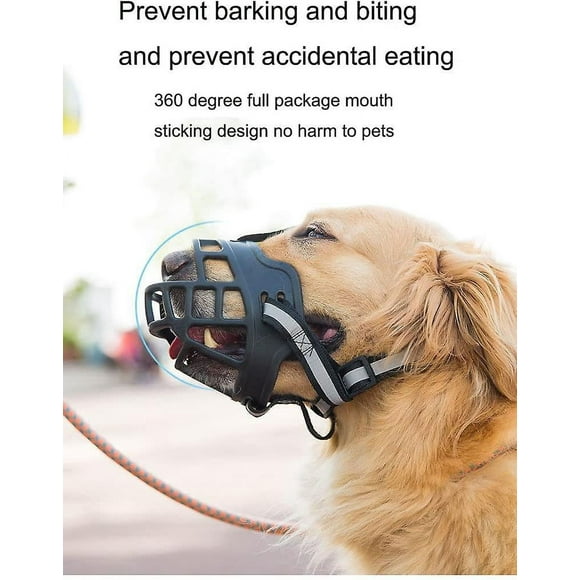 Circonfrence De La Bouche 25-29cm 15kg Environ Animaux De Compagnie Taicols Museau En Silicone Souple Pour Chiens, Museliere Anti-aboiements Et Anti-m