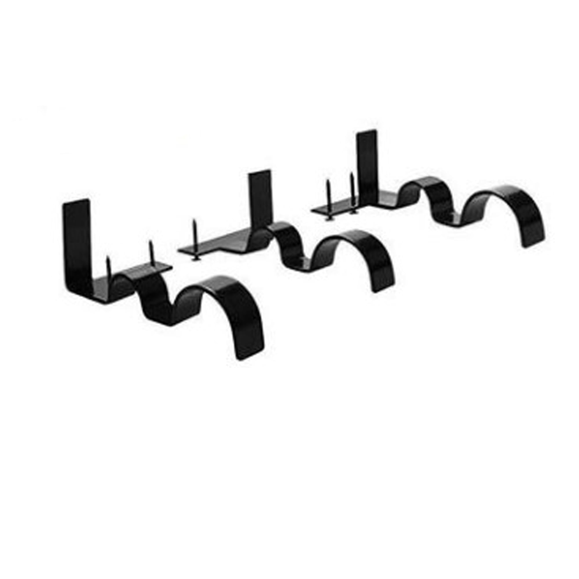 Eyiiye Double Kwik Hang Center Support Curtain Rod Bracket Into Window Frame Bracket Walmartcom Walmartcom