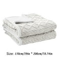 thumbnail image 3 of xaoyunyn 59x79 inches Tafu Lamb Blanket,Super Soft and Thickened Coral Velvet Blanket for Winter,Perfect for Sofa,Nap,Travel Outdoor Use,White, 3 of 4