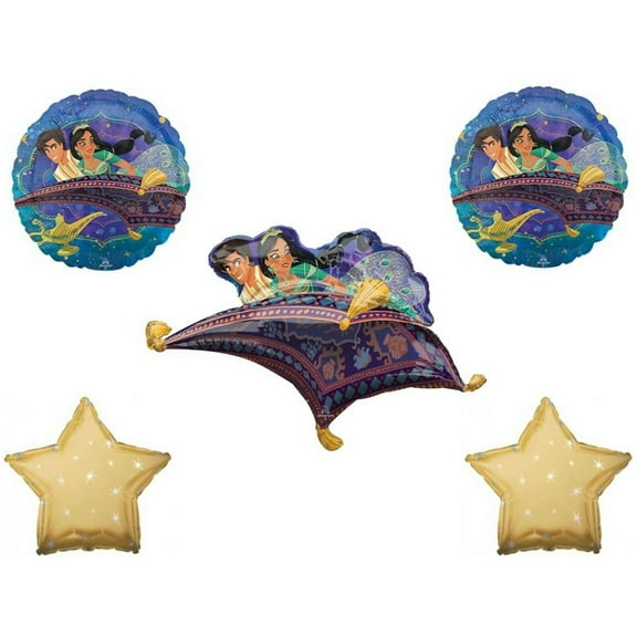 Aladdin 5 pc Birthday Party Balloons Decorations Supplies Jasmine