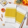 thumbnail image 3 of Yellow Geometric Kitchen Towels Set of 3, Modern Striped Abstract Art Aesthetics Soft Microfiber Dish Towels, Absorbent Quick-Dry Washable Dishcloths for Kitchen Cleaning, Drying Dishes, 18x28 Inches, 3 of 9
