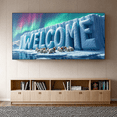 thumbnail image 5 of Neon Lit Welcome Banner, Futuristic Theme Backdrop Decor, Party Decoration, Event Entrance Sign, Festival Background, Community Gathering Decor, 5 of 6