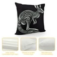 thumbnail image 4 of Orinice  Tropical Animals Throw Pillow Cushion Cover, Aboriginal Kangaroo Motif Cream Toned Circling Dot Design, Decorative Rectangle Accent Pillow Case, Redwood Brown White, 4 of 5