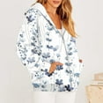 thumbnail image 3 of skpabo Zip Up Hoodies for Women Fashion Floral Print Sweatshirts Long Sleeve Hooded Pullover Top Soft Stretchable Comfortable Plus Size Outerwear with Pockets S-3XL, 3 of 6