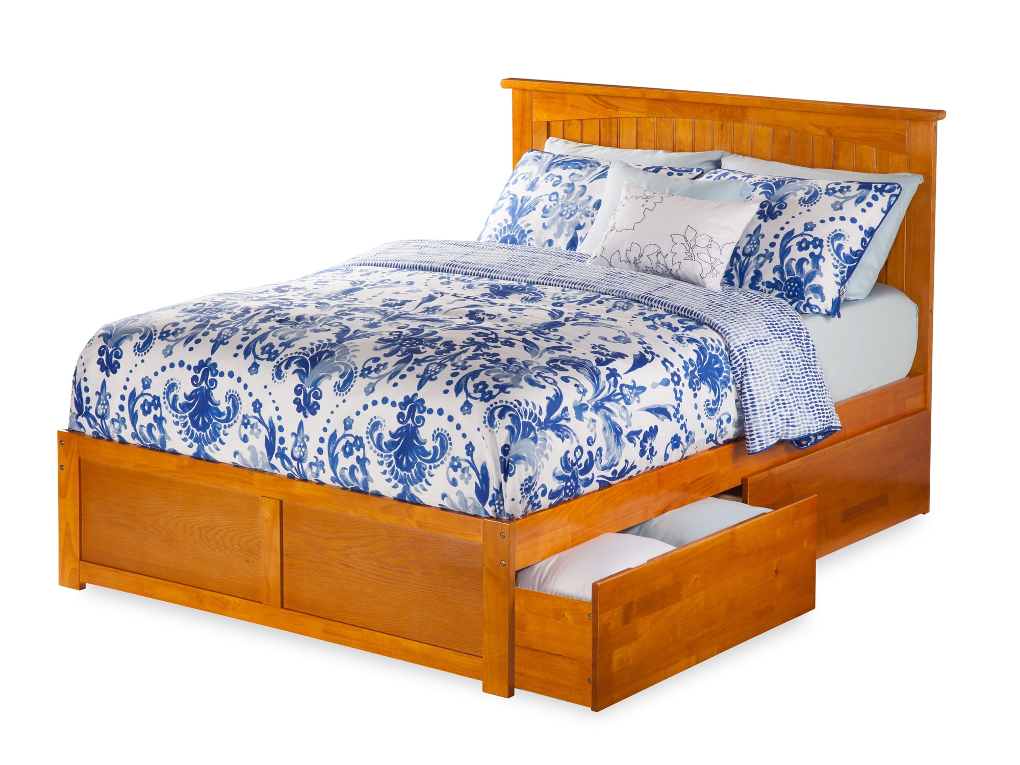 Nantucket Platform Bed with Flat Panel Foot Board and 2 Urban Bed