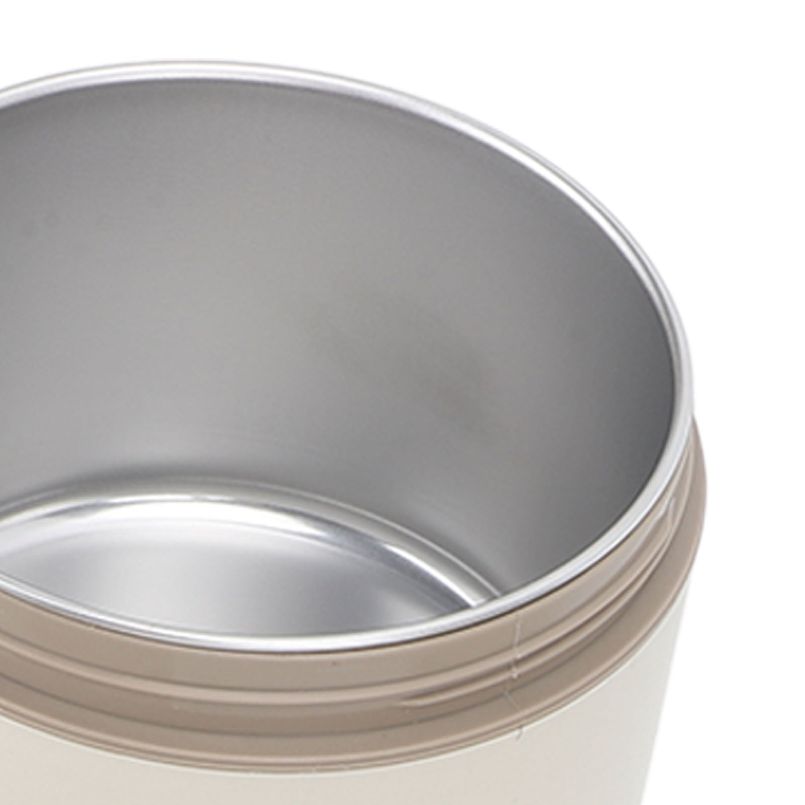 M Buder Insulated Lunch Container 304 Stainless Steel Sealed Multifunction Portable Round Thermal Bento Box with Thermal Bag Beige 4Pcs (10 inches / 25.4 cm)
