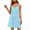 Light Blue, variant on Ecqkame 2025 Womens Summer Slip Dresses Casual Fashion Sexy Spaghetti Straps V Neck Beach Dresses Hollow Out Solid Color Sleeveless Camisole Sundress with Pockets Blue L