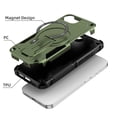 thumbnail image 2 of for iPhone 17e 6.1-inch Case [Compatible with MagSafe] Built in Invisible Stand, Military Grade Shockproof Soft TPU Protective Cover Case,Green,For iPhone 17e, 2 of 7