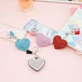 thumbnail image 3 of BEGOOD 1Pcs Rhinestone Keychain Heart Tassel Crystal Keyring Car Pendant Charm Purse Decor Red, 3 of 5