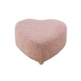 thumbnail image 2 of Rustic Manor Aviana Heart Shaped Sherpa Ottoman, Blush, 2 of 9