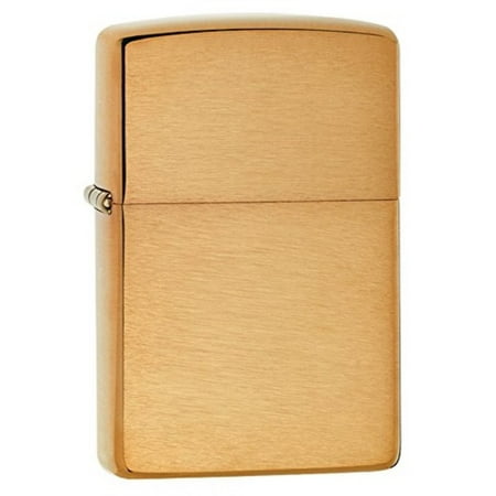 Zippo Brushed Brass - zippo lighter solid brass with brushed finish
