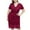 Red, variant on Patlollav Fashion Womens Plus Size V Neck Short Sleeve Solid Lace Dress Party Dress