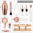 thumbnail image 4 of de Herramientas , de coctelera piezas, man Premium de material acero inoxidable para hogar, Bar, Con soporte de bambú, 4 of 9