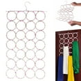thumbnail image 2 of THLKIF Multi-Purpose Scarf Hanger Organizer - Space Saving Closet Storage for Shawls/Belts, Closet Organizer, 28 Rings for Accessories (Random Color), 2 of 8