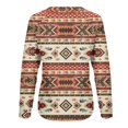 thumbnail image 4 of successthop Crewneck Sweatshirts Oversized Women Aztec Raglan Long Sleeve Sweater No Hood Pullover Top Print Clothes Red, 4 of 5