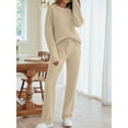 thumbnail image 5 of GZWYHT Sets for Women Lounge Sets for Women Womens Fuzzy Fleece Long Sleeve 2 Piece Loungewear Outfits Sweater Pants Pajama Sets Two Piece Sets for Women Womens Pajama Sets Khaki XL, 5 of 8