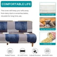 thumbnail image 4 of Armless Futon Slipcovers Stretch Folding Sofa Bed Cover with Elastic Bottom, Printed Fitted Couch Cover Furniture Protector for Pets - style3;, 4 of 8