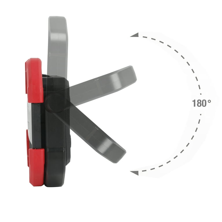 Hyper Tough 1200 Lumen LED Rechargeable Portable Work Light Red Black