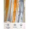 thumbnail image 6 of Sheer Curtains 96 Inches Long 2 Panels Set for Living Room, Orange Gray Semi Sheer Curtains for Windows, Retro Country Abstract Ombre Aesthetic Voile Window Treatments Rod Pocket Curtain, 6 of 7