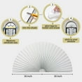 thumbnail image 3 of WBQ Arch Pleated Blinds Half Circle Window Shades Light Filtering Pleated Fabric Shade Semi-Blackout Blinds, Easy to Cut and Install, 3 of 5