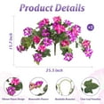 thumbnail image 2 of Homwamee 2 Paquetes de Flores Artificiales Falsas Plantas Rosa, Petunias Falsas Flor de Seda Resistente a los Rayos UV sin Decoloración Floral para Decoración Del Hogar para Exteriores, 2 of 6