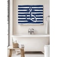thumbnail image 6 of Navy Blue Anchor Nautical Wall Art for Living Room,Canvas Picture Wall Decor for Bathroom Bedroom,Navy Blue Striped Farmhouse Painting Artwork for Office Kitchen Hallway Dining Room Decor 24"x32", 6 of 8