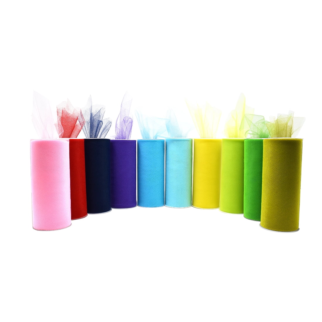 6' x 25 yards 10 pcs Tutu Tulle Rolls  Assorted Colors Polyester Art & Craft