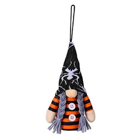 

Halloween Atmosphere Tree Pendant With Lights Faceless Doll Holiday Ornament Doll