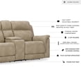 thumbnail image 5 of Ashley Furniture Next-Gen DuraPella Sand Power Reclining Loveseat with Console, 5 of 10