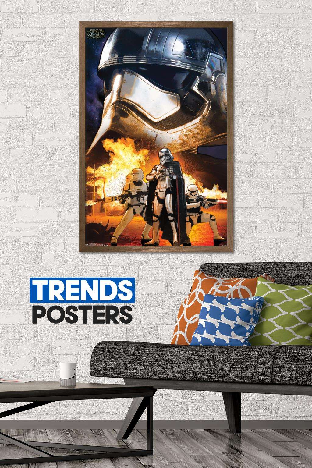 Star Wars: The Force Awakens - Troopers Wall Poster, 22.375" x 34", Framed