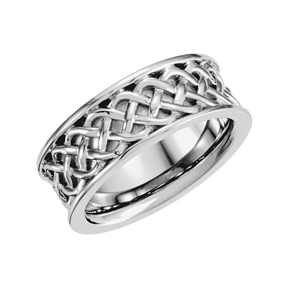 Diamond2Deal 14K White Gold 7.5 mm CelticInspired