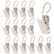 thumbnail image 1 of 50 clips de acero inoxidable para cortinas con gancho para fotos de cortinas, soporte para alambre para fiestas al aire libre, 1 of 5
