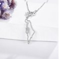 thumbnail image 5 of XATENJE Star of David Israel Necklace Sterling Silver Israel Map Pendant Necklace Jewish Jewelry for Women, 5 of 6