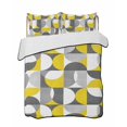 thumbnail image 2 of Quilts Full Size, Grey Yellow, Soft Comforter Bedding Set for Bed, Middle Century Abstract Geomrtry Lightweight Quilted Bedspread with Pillow Cover(2 Pieces) for All Season, 78x90 Inch, 2 of 6
