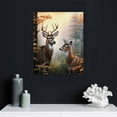 thumbnail image 4 of COMIO Farmhouse Deer Wall Art Rustic Wildlife Elk Wall Decor Country Deer Picture Canvas Prints Framed Modern Artwork For Home Living Room Bedroom Bathroom, 4 of 4