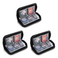 thumbnail image 3 of tamizeot Memory Card Zipper Closure Bag Storage Case Traveling Padded Interior Dustproof Protective Carrying Pouch Protector Black 3Set, 3 of 6