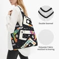 thumbnail image 2 of Retro Vintage Cassette Tape Reusable Grocery Bags Shopping Totes Foldable Washable Pouch Handbag Storage Bag, 2 of 7