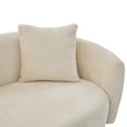 thumbnail image 6 of Christopher Knight Home 81" Curved Boucle Sofa with Wood Frame, Modern 3-Seater Couch, Beige, 6 of 10