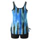 thumbnail image 4 of Modesto Trajes de Baño para las Mujeres Multicolor Gradiente Impresión de Espalda Recorte, Pantalones Cortos de Cintura Alta Y Sling Top para la Playa, la Piscina Y las Vacaciones, 4 of 6