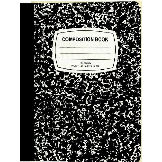 composition book wide-ruled notebook with 100 sheets ...