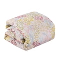 thumbnail image 4 of Floral Queen Comforter with Sheets Set - 7-Piece Beige Bed in a Bag, 4 of 7