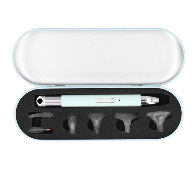 Bolígrafo luminoso recargable por USB, herramienta de pintura de diamante con apliques de punto de cruz y caja de almacenamiento