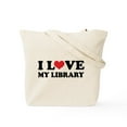 thumbnail image 2 of CafePress - I Love My Library Tote Bag - Unisex Canvas Tote Bag, Beige, 1-Piece, 2 of 9