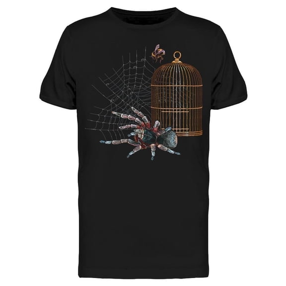 Colorful Tarantula Building Web Tee Men's -Image by Shutterstock