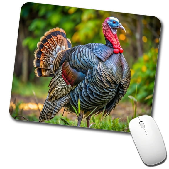 Tom Gobbler Male Turkey Photograph Mouse Pad Low Profile Gaming Mat