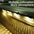 thumbnail image 4 of Luces solares para terraza, lámpara solar LED impermeable terminada para caminos al aire libre, patios, escaleras, escalones y cercas, 1 luz LED cálida, 4 of 5